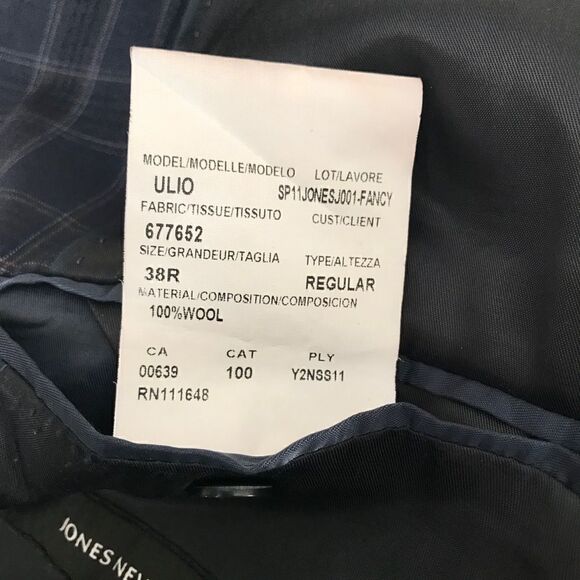 Jones New York Plaid ALL SEASON Wool Blazer Jacket - Picture 6 of 7